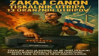 zakaj Canon tiskalnik utripa 13 oranžnik utripov